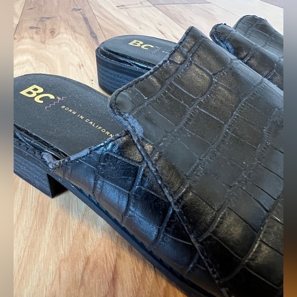 2 for $10 | BC Footwear Women's Look at Me Mule Slip-on Black Croco Print Size 7 - Picture 9 of 10